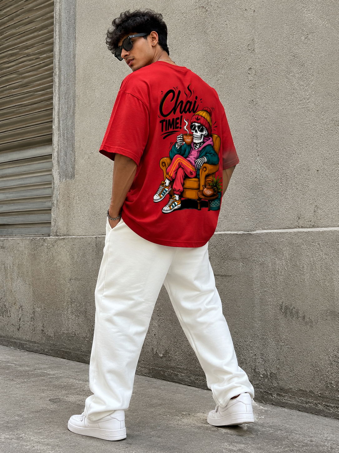 Chai Time Unisex Oversized T-Shirt